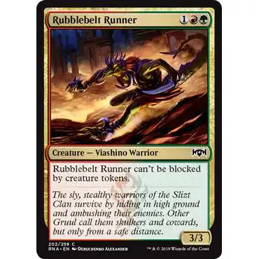 MtG Trading Card Game Ravnica Allegiance Common Foil Rubblebelt Runner #202