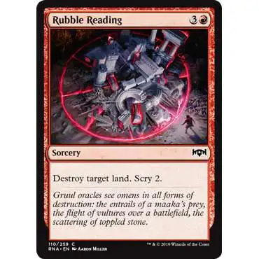 MtG Trading Card Game Ravnica Allegiance Common Foil Rubble Reading #110