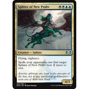 MtG Trading Card Game Ravnica Allegiance Uncommon Foil Sphinx of New Prahv #208