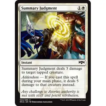 MtG Trading Card Game Ravnica Allegiance Common Summary Judgment #24