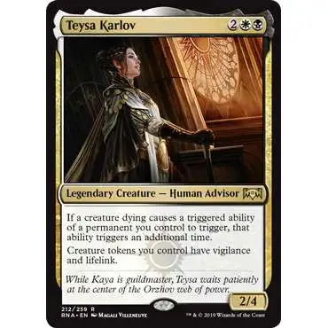 MtG Trading Card Game Ravnica Allegiance Rare Teysa Karlov #212