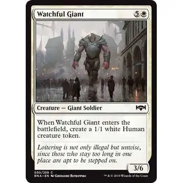 MtG Trading Card Game Ravnica Allegiance Common Foil Watchful Giant #30
