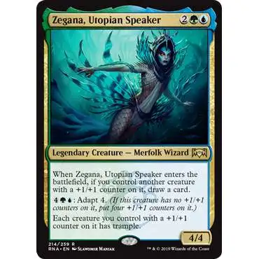 MtG Trading Card Game Ravnica Allegiance Rare Zegana, Utopian Speaker #214