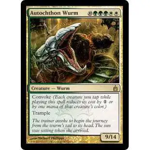 MtG Trading Card Game Ravnica: City of Guilds Rare Autochthon Wurm #191