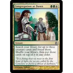 MtG Trading Card Game Ravnica: City of Guilds Uncommon Congregation at Dawn #198