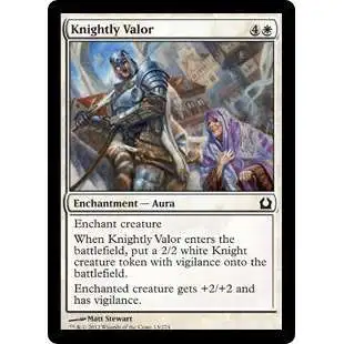 MtG Trading Card Game Return to Ravnica Common Knightly Valor #13
