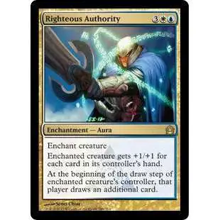 MtG Trading Card Game Return to Ravnica Rare Righteous Authority #189