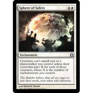 MtG Trading Card Game Return to Ravnica Uncommon Sphere of Safety #24