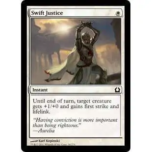 MtG Trading Card Game Return to Ravnica Common Swift Justice #26
