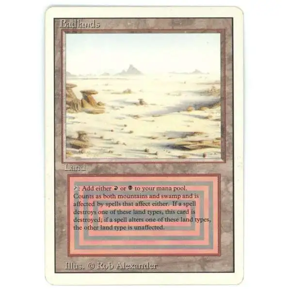 MtG Revised Rare Badlands [Excellent]