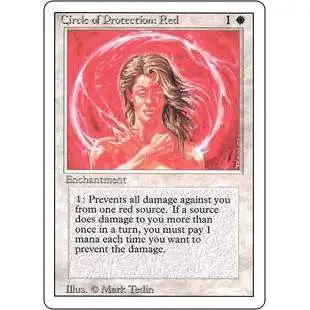 MtG Revised Common Circle of Protection: Red #12 [1994] [Damaged]