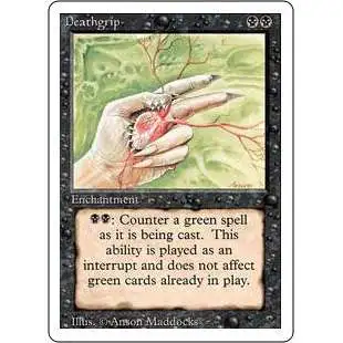 MtG Revised Uncommon Deathgrip #101