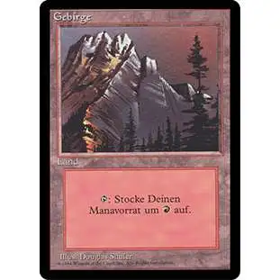 MtG Revised Basic Land Mountain [German, Black Border]