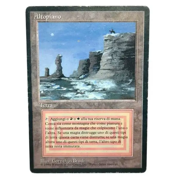 MtG Revised Rare Plateau [Italian, Black Border] [Moderately Played]