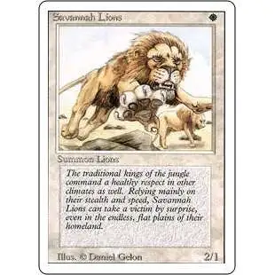 MtG Revised Rare Savannah Lions #39 [Moderately Played]