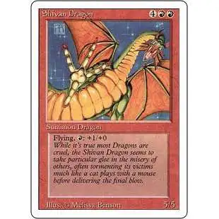 MtG Revised Rare Shivan Dragon #177 [Moderately Played]
