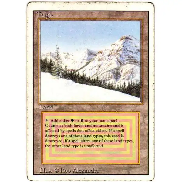 Magic The Gathering Revised Single Card Rare Taiga 0609411405062