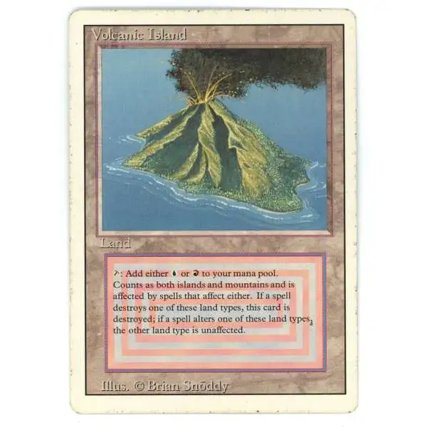 MtG Revised Rare Volcanic Island #291 [Excellent]