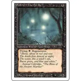 MtG Revised Rare Will-o'-the-Wisp #137 [Moderately Played]