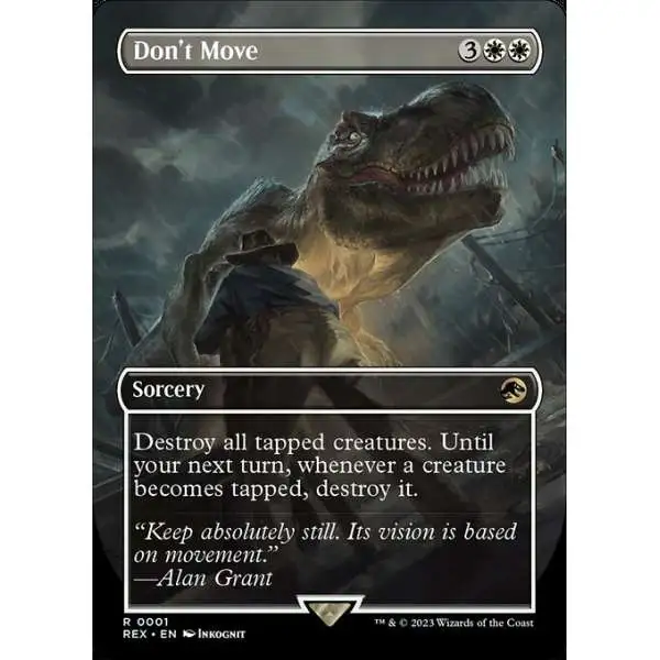 MtG The Lost Caverns of Ixalan Jurassic World Collection Rare Don't Move #1 [Borderless]