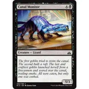 MtG Trading Card Game Rivals of Ixalan Common Foil Canal Monitor #63