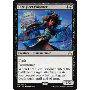 MtG Trading Card Game Rivals of Ixalan Rare Dire Fleet Poisoner #68