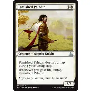 MtG Trading Card Game Rivals of Ixalan Uncommon Famished Paladin #8