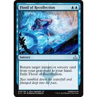 MtG Trading Card Game Rivals of Ixalan Uncommon Flood of Recollection #38
