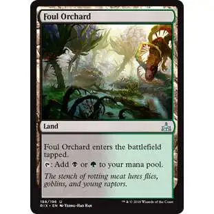 MtG Trading Card Game Rivals of Ixalan Uncommon Foul Orchard #188