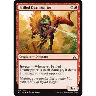 MtG Trading Card Game Rivals of Ixalan Common Frilled Deathspitter #104