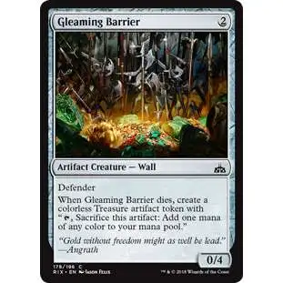 MtG Trading Card Game Rivals of Ixalan Common Gleaming Barrier #178