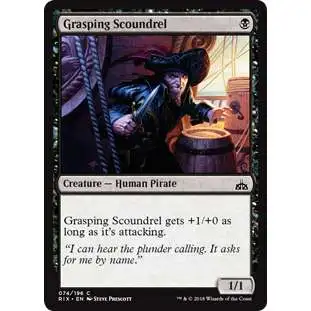 MtG Trading Card Game Rivals of Ixalan Common Grasping Scoundrel #74