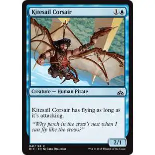 MtG Trading Card Game Rivals of Ixalan Common Foil Kitesail Corsair #41
