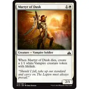 MtG Trading Card Game Rivals of Ixalan Common Martyr of Dusk #14
