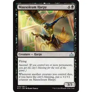 MtG Trading Card Game Rivals of Ixalan Uncommon Mausoleum Harpy #78