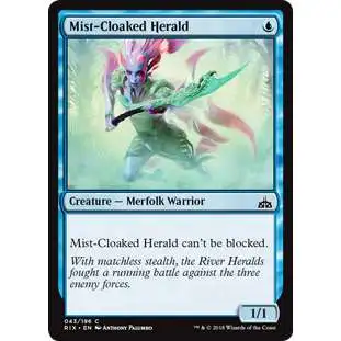 MtG Trading Card Game Rivals of Ixalan Common Mist-Cloaked Herald #43