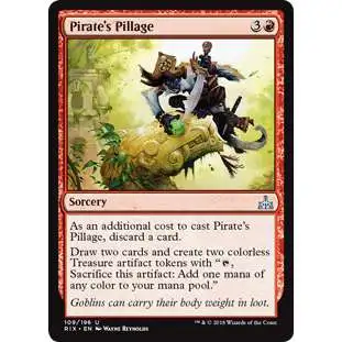 MtG Trading Card Game Rivals of Ixalan Uncommon Pirate's Pillage #109