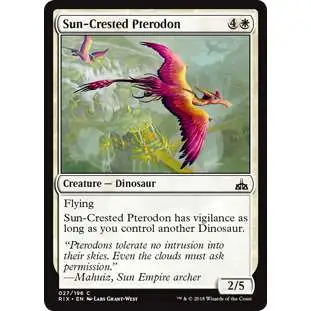 MtG Trading Card Game Rivals of Ixalan Common Sun-Crested Pterodon #27
