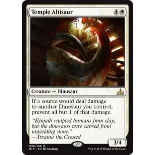 MtG Trading Card Game Rivals of Ixalan Rare Temple Altisaur #28