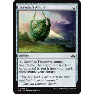 MtG Trading Card Game Rivals of Ixalan Common Traveler's Amulet #184