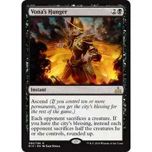 MtG Trading Card Game Rivals of Ixalan Rare Vona's Hunger #90