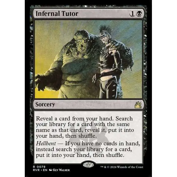 MtG Ravnica Remastered Rare Foil Infernal Tutor #78