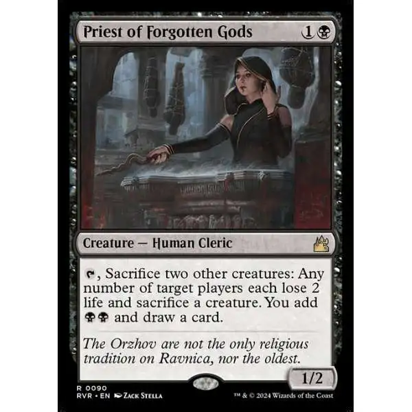 MtG Ravnica Remastered Rare Foil Priest of Forgotten Gods #90