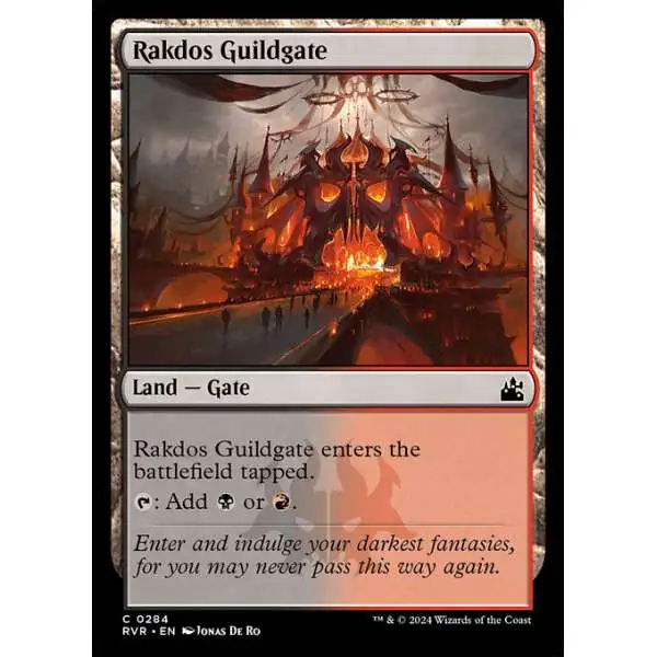 MtG Ravnica Remastered Common Foil Rakdos Guildgate #284