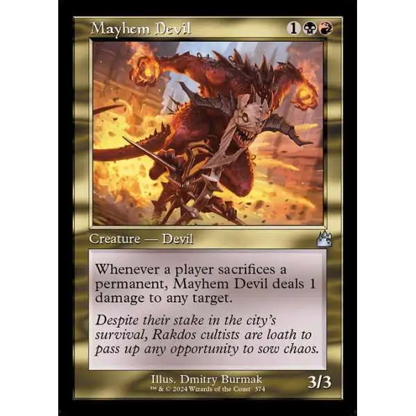 MtG Ravnica Remastered Uncommon Mayhem Devil #374 [Retro Frame FOIL]
