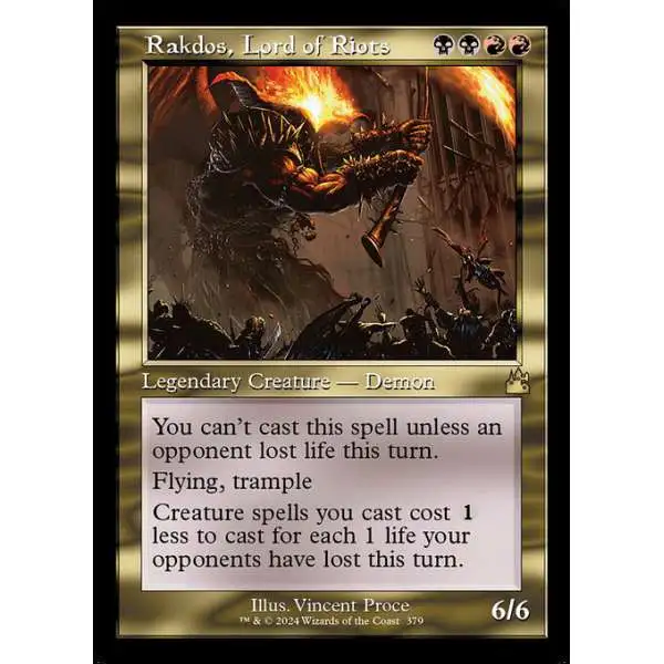 MtG Ravnica Remastered Rare Rakdos, Lord of Riots #379 [Retro Frame]