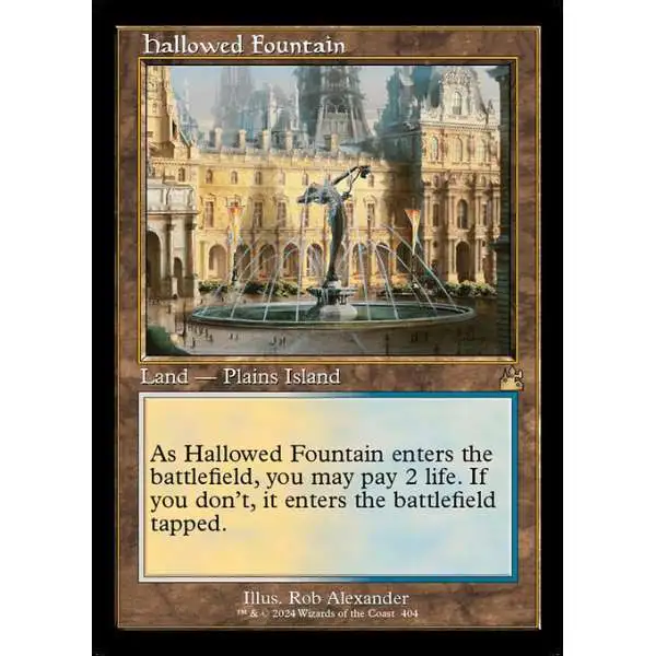 MtG Ravnica Remastered Rare Hallowed Fountain #404 [Retro Frame]