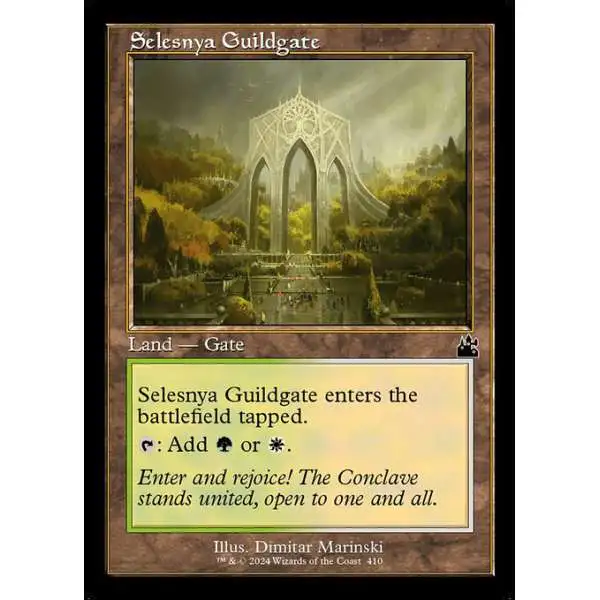 Magic The Gathering Foundations Single Card Common Selesnya Guildgate 694  Starter Collection FOIL - ToyWiz