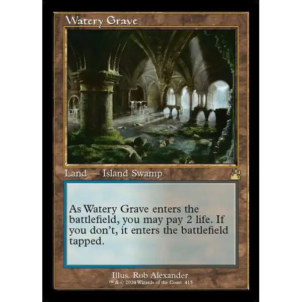 MtG Ravnica Remastered Rare Watery Grave #415 [Retro Frame]