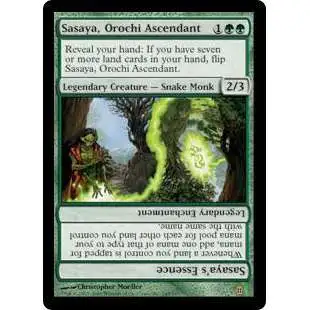 MtG Trading Card Game Saviors of Kamigawa Rare Sasaya, Orochi Ascendant // Sasaya's Essence #145